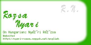 rozsa nyari business card